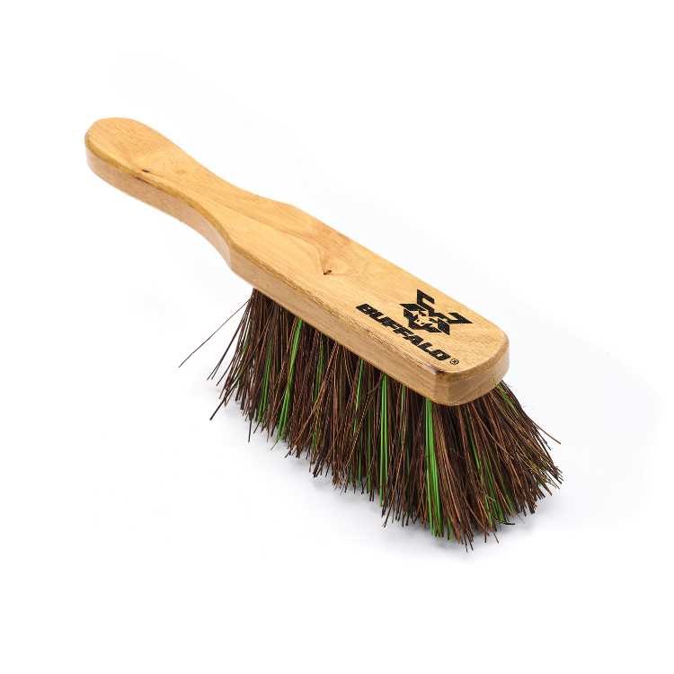 Buffalo Stiff Bassine Mix Bannister Hand Brush with wooden handle