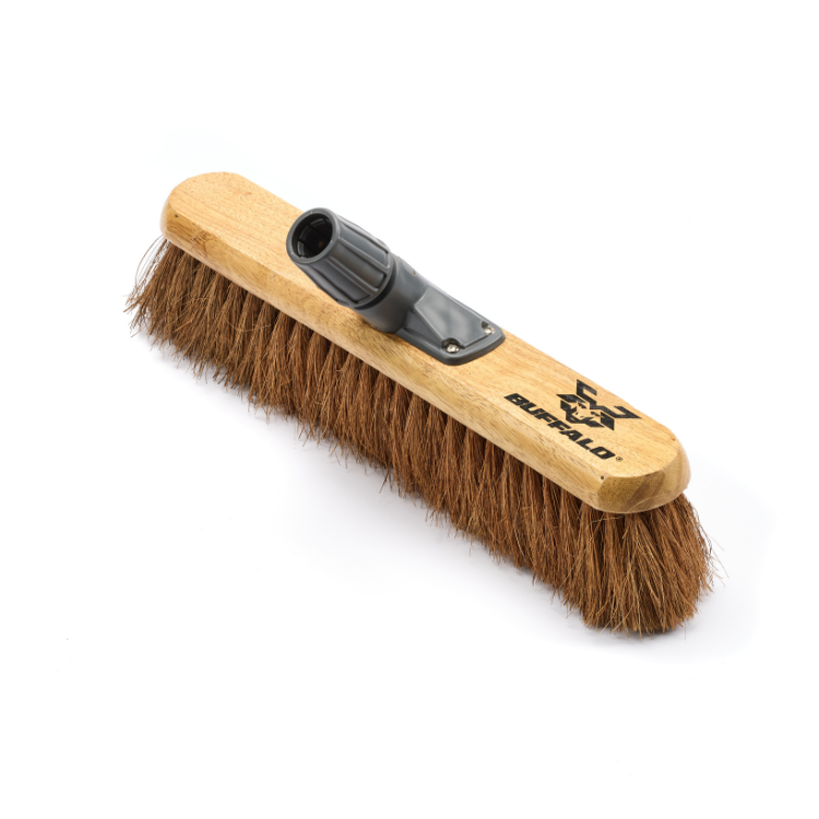Buffalo 18 inch Soft Coco Platform Broom Head with natural coco bristles