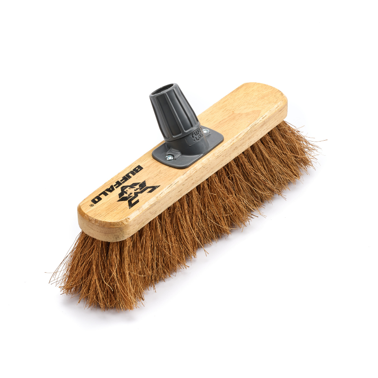 Buffalo 12 inch Soft Coco Sweeper Broom Head with Tuff-Lok bracket
