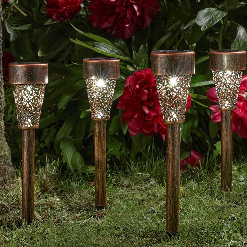 Damasque Stake Light Bronze - planter for indoor and outdoor use