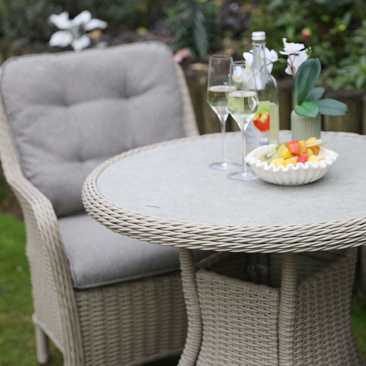 Cassano 2 Seat 80cm Round Bistro Set