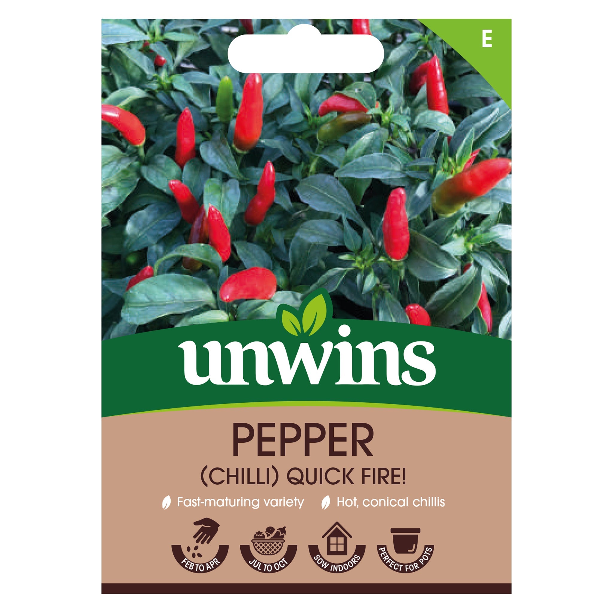 Unwins Chilli Pepper Quick Fire seeds