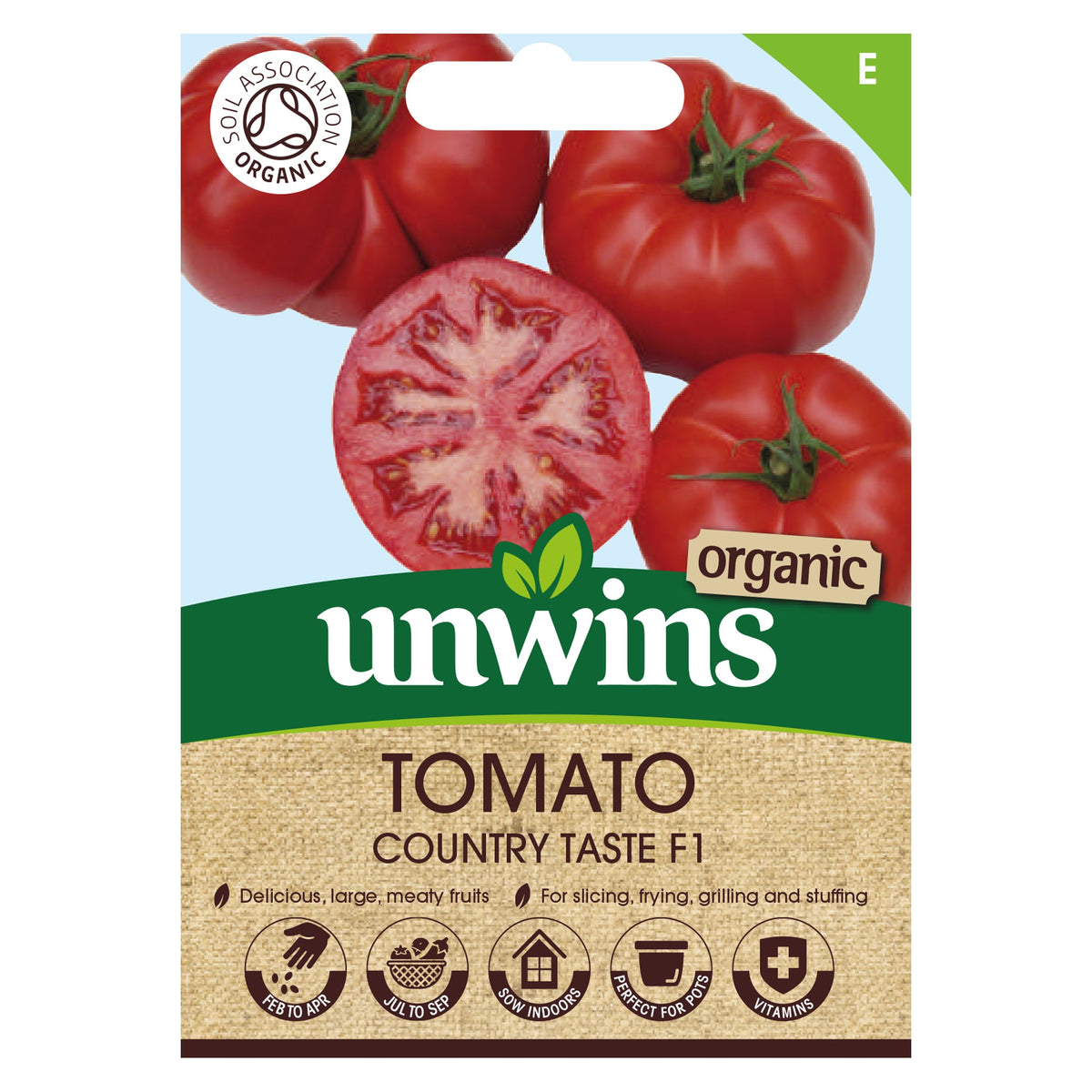 Unwins Organic Tomato Country Taste F1 seeds