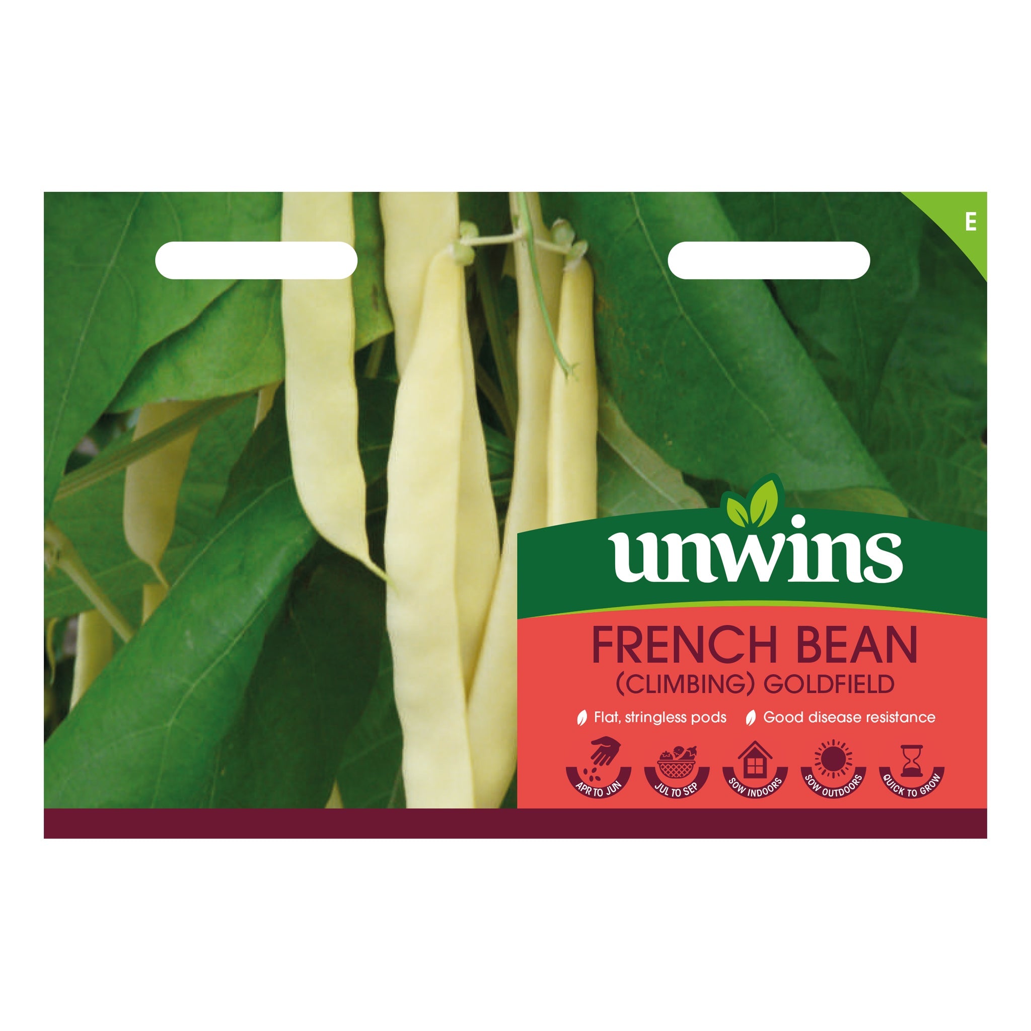 Unwins Climbing French Bean Goldfield seeds