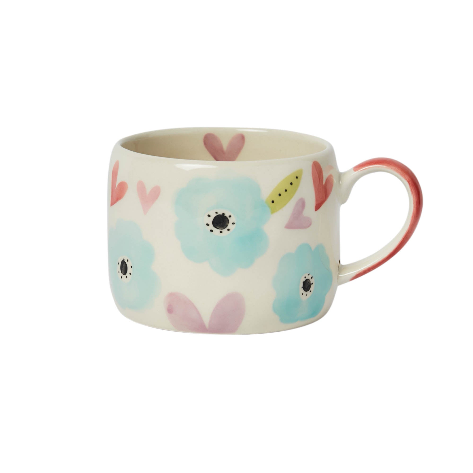 Hearts and Flowers Stoneware Mug