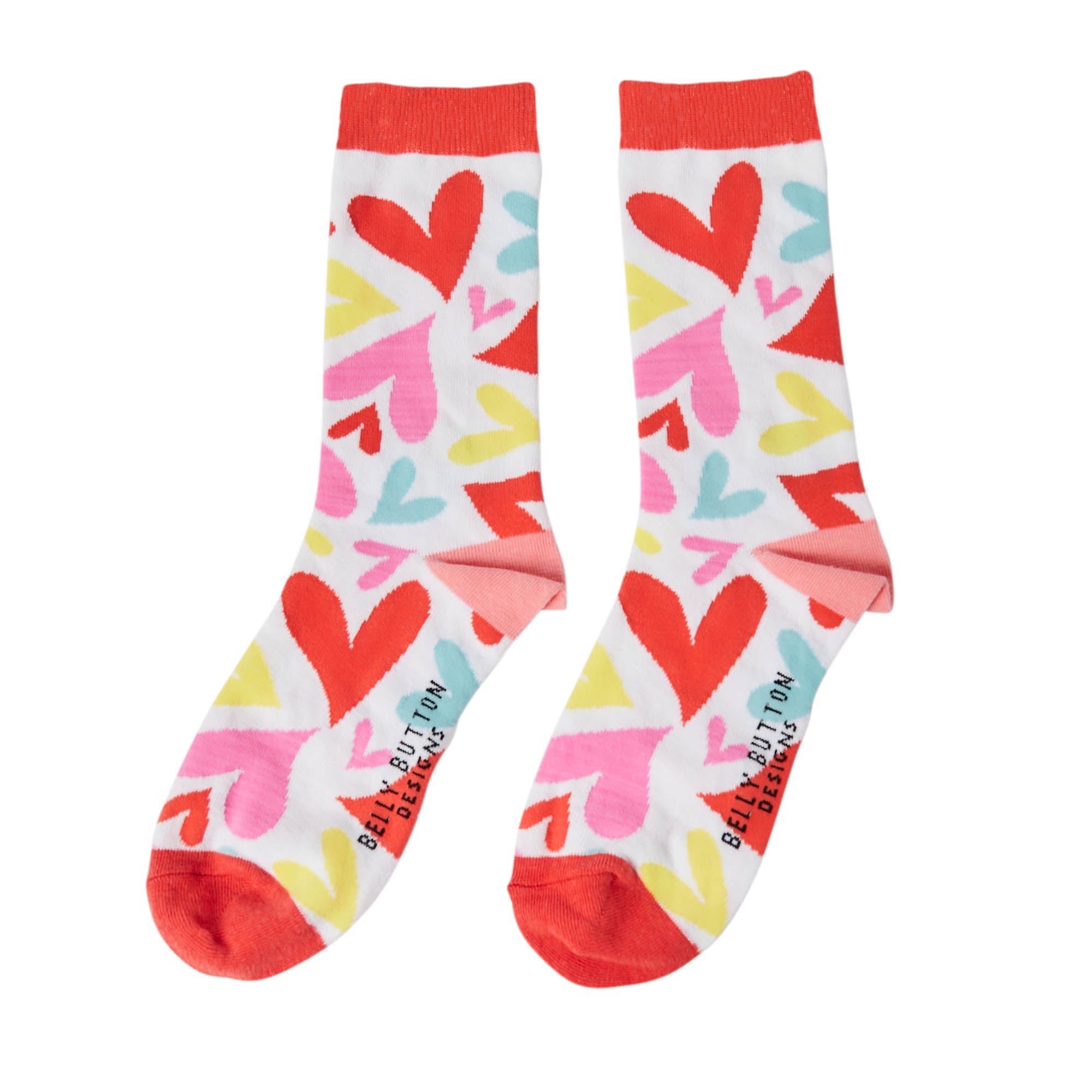 Bamboo socks with hearts design
