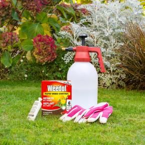 Weedol Rapid Weed Control Concentrate Tubes in use