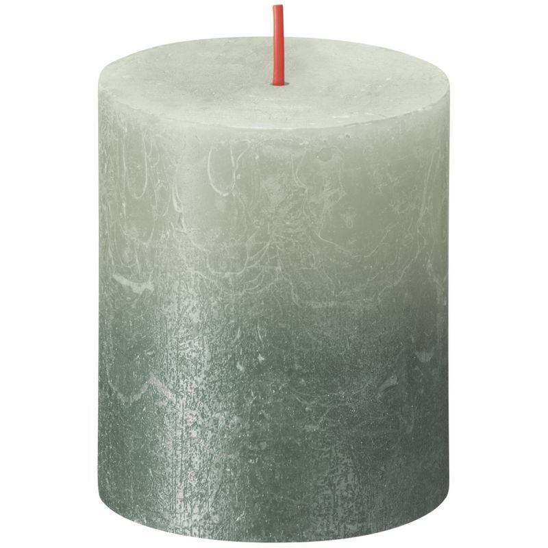Bolsius Rustic Metallic Candle 80x68 Faded Foggy Green Oxid Blue