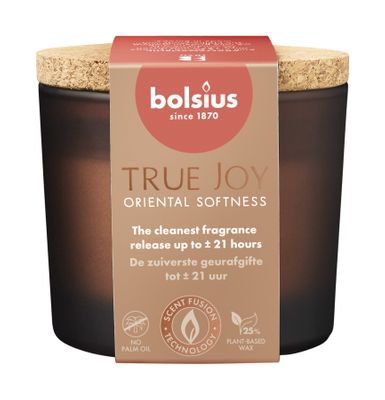 Bolsius True Joy Glass Oriental Softness Cork Lid