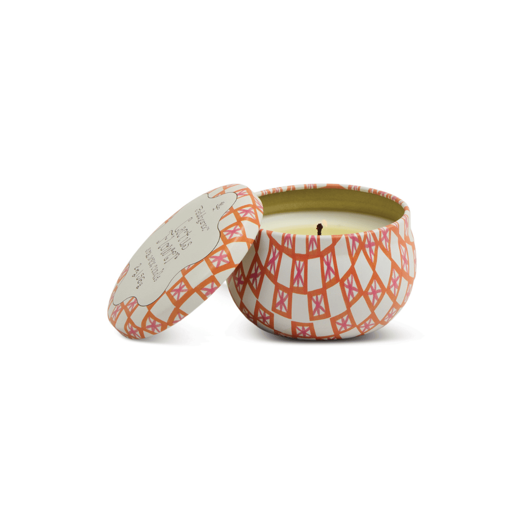 Tulip Cactus Flower Tin Candle