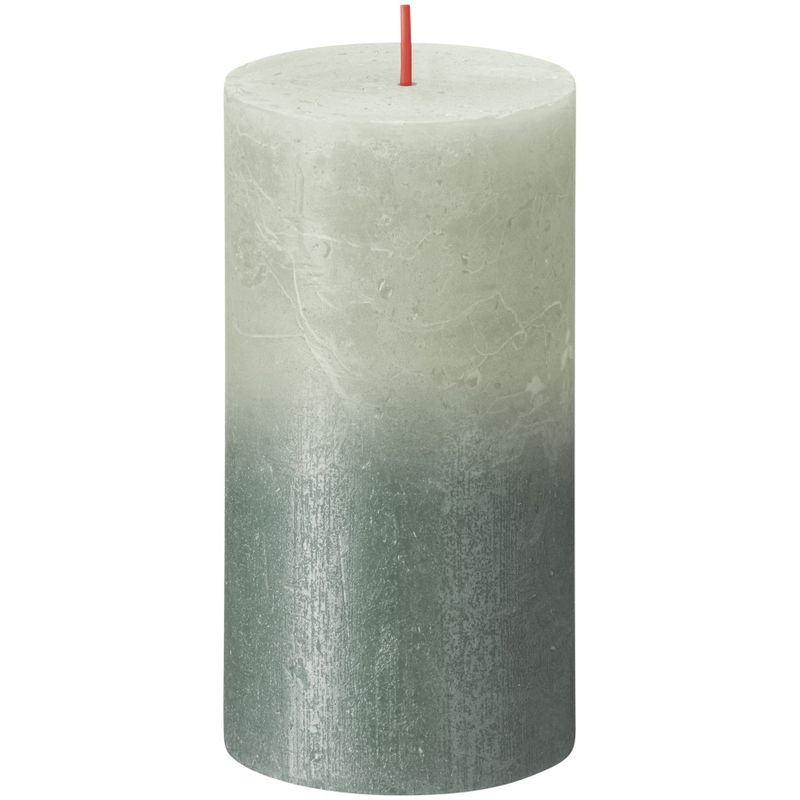 Bolsius Rustic Metallic Candle 130x68 Faded Foggy Green Oxid Blue