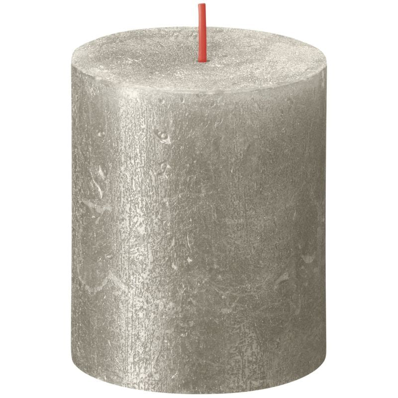 Bolsius Rustic Shimmer Metallic Candle 80x68 Champagne