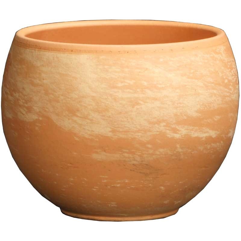 Marble Terracotta Sphere Pot 37x27.5cm - terracotta sphere planter for indoor and outdoor use