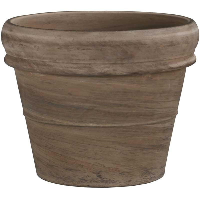 Basalt Terracotta Double Rim Pot 29.34x23.81cm - terracotta garden pot for indoor and outdoor use