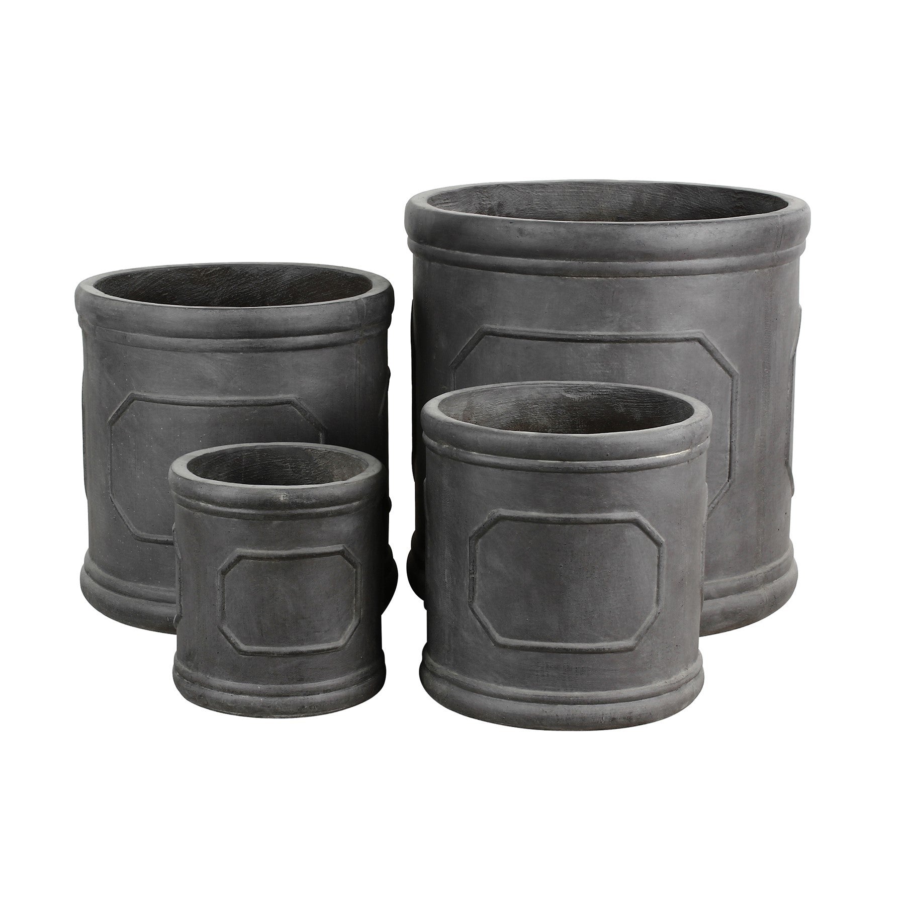 Hortus Victorian Cylinder - 31.4x31.4x31 31.4x31.4x31 - fibreglass stone-effect cylinder planter for indoor and outdoor use