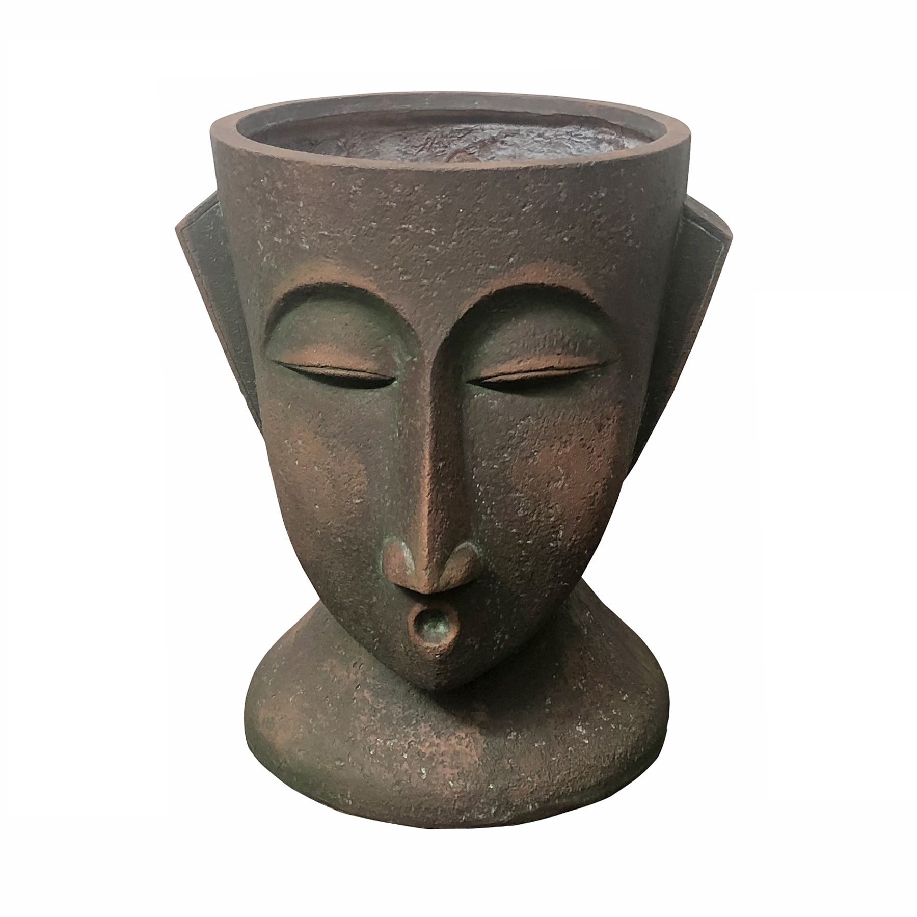 Hortus Luna Planter Large Bronze - fibreglass stone-effect planter for indoor and outdoor use