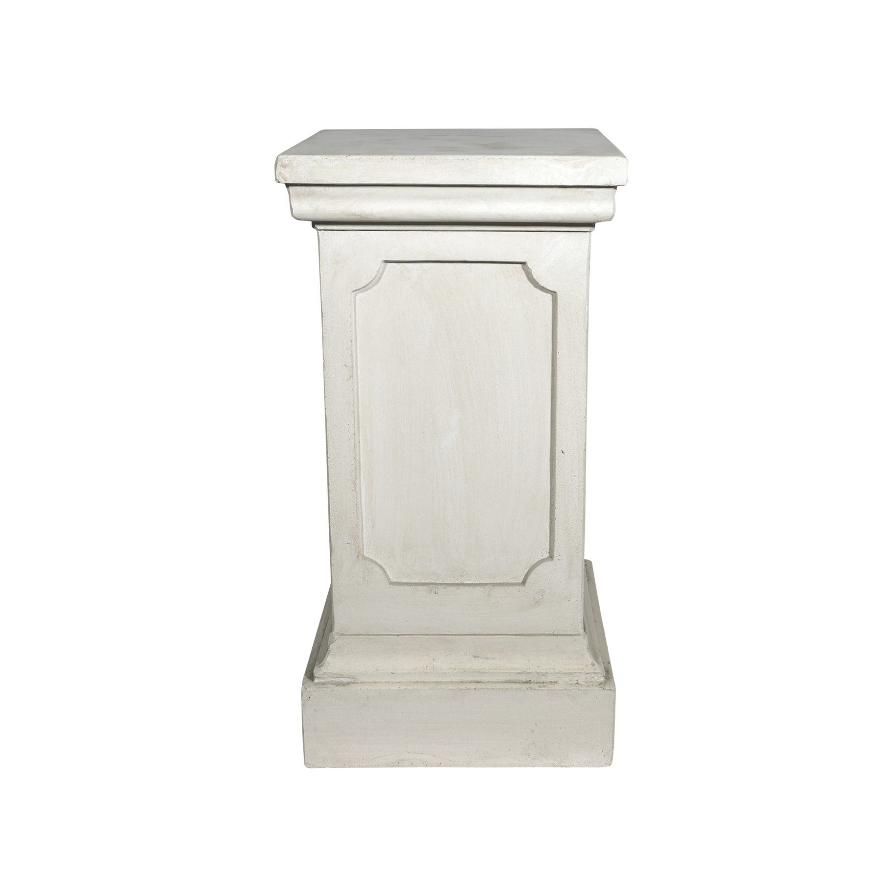 Hortus pedestal 65cm Cream - fibreglass stone-effect pedestal planter for indoor and outdoor use