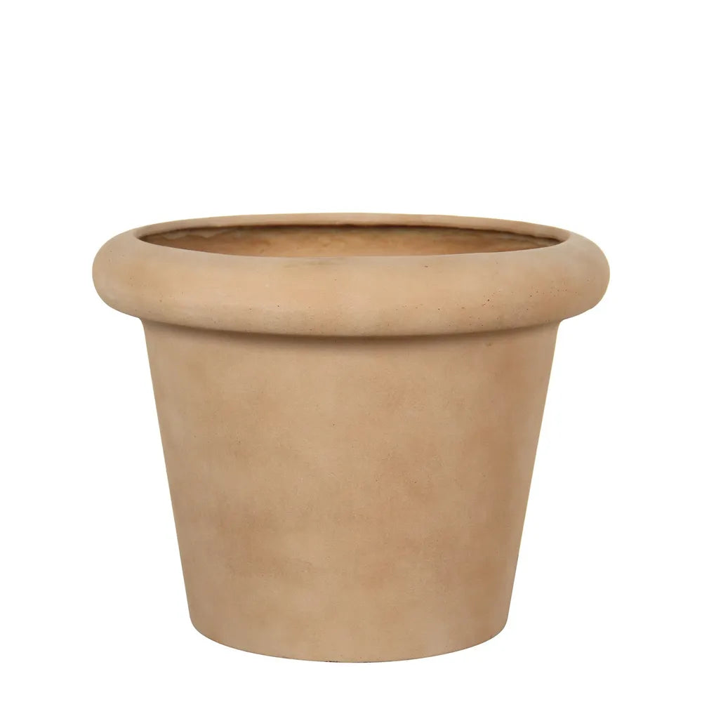 Hortus Classic Sardinia Rolltop Pot Medium H32x41cm - fibreglass stone-effect roll-top planter for indoor and outdoor use
