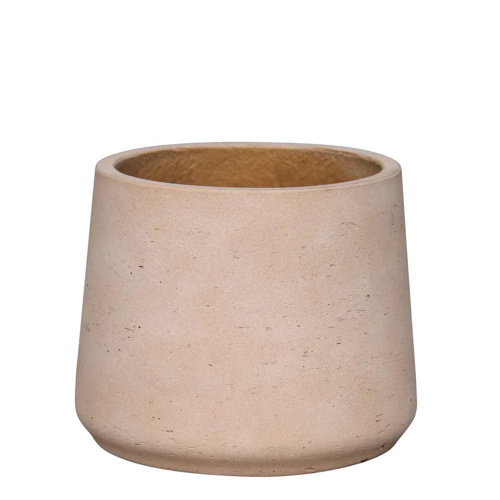 Hortus Classic Corsica Tapered Planter H28.5x34cm - fibreglass stone-effect tapered planter for indoor and outdoor use