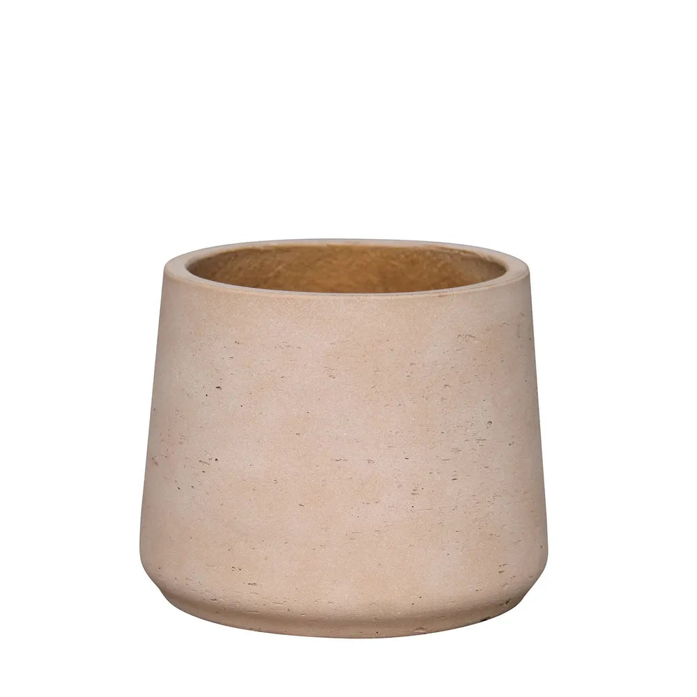 Hortus Classic Corsica Tapered Planter H19.5x23cm - fibreglass stone-effect tapered planter for indoor and outdoor use