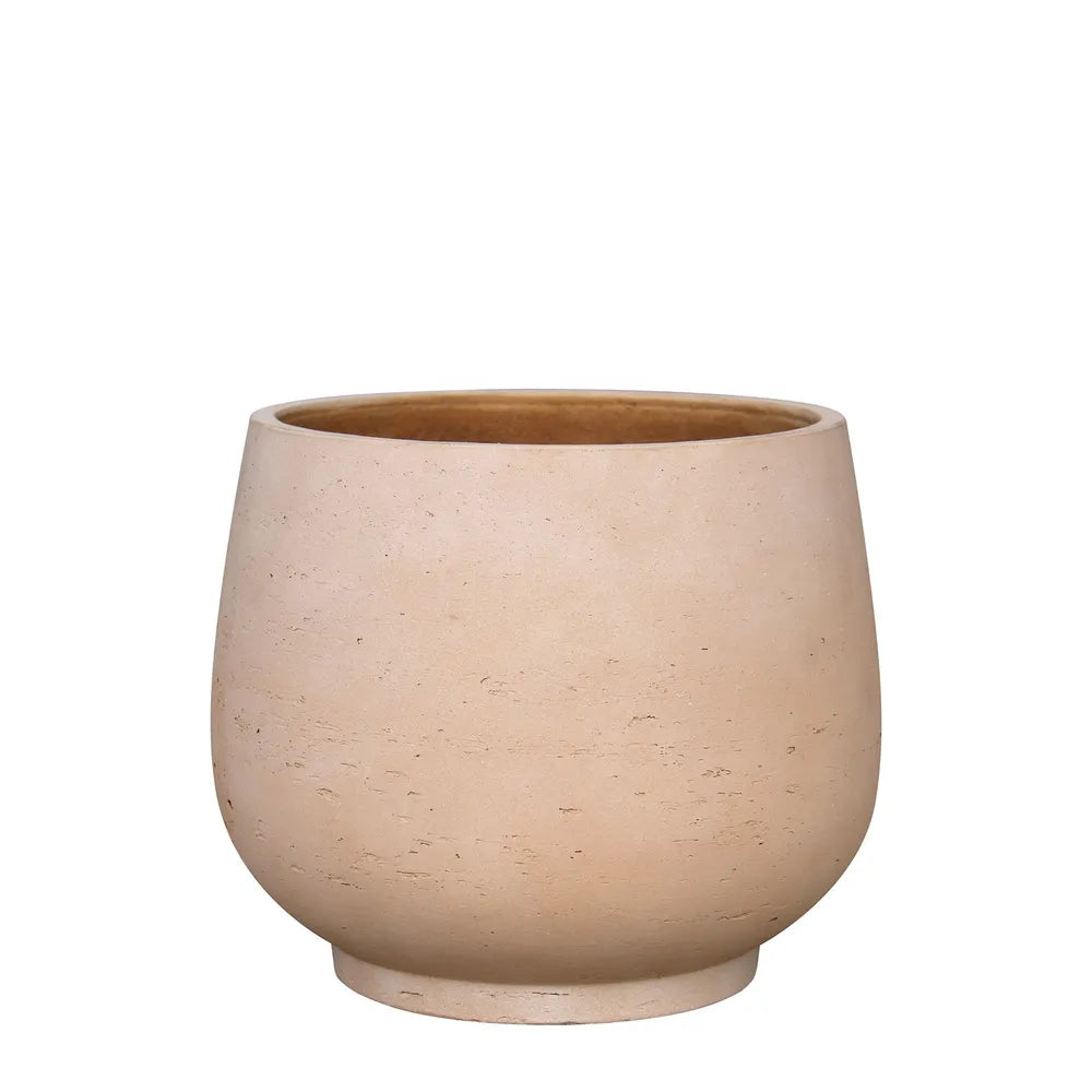 Hortus Classic Corsica Footed Planter H15x18cm - fibreglass stone-effect footed planter for indoor and outdoor use