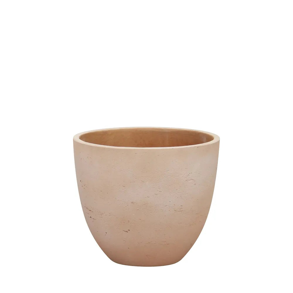 Hortus Classic Corsica Flared Planter H15x18cm - fibreglass stone-effect flared planter for indoor and outdoor use
