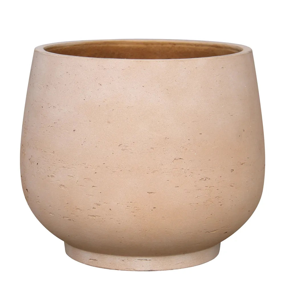 Hortus Classic Corsica Footed Planter H26x31cm - fibreglass stone-effect footed planter for indoor and outdoor use