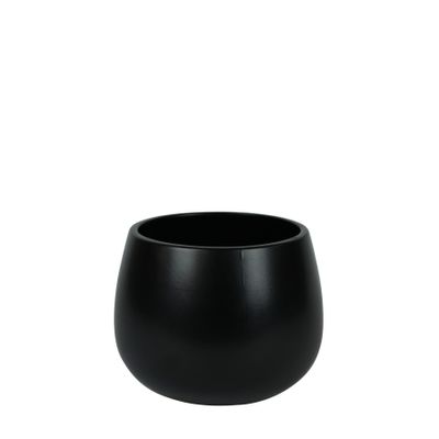 Hortus London Ceramic Pot - Matt Black - Dia14.5 x H14cm