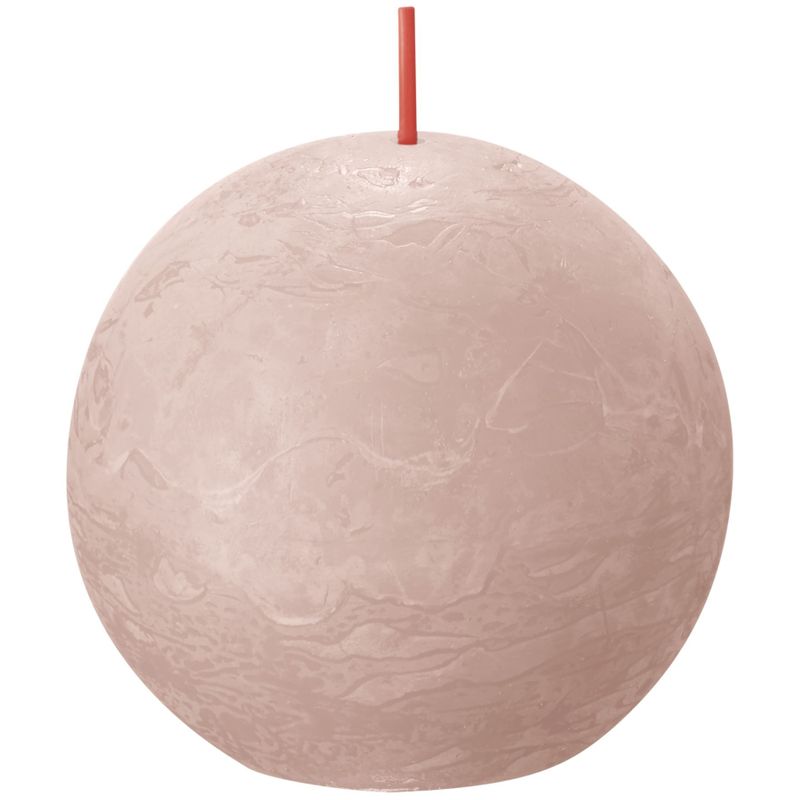 Bolsius Rustic Ball Candle 76mm Misty Pink