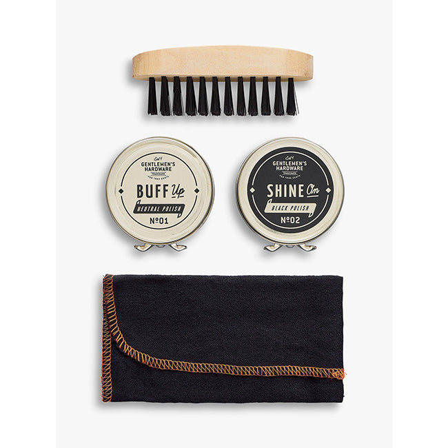 Travel Shoe Shine Kit contents