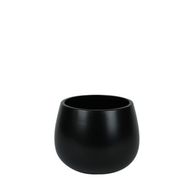 Hortus London Ceramic Pot - Matt Black - Dia13 x H12cm
