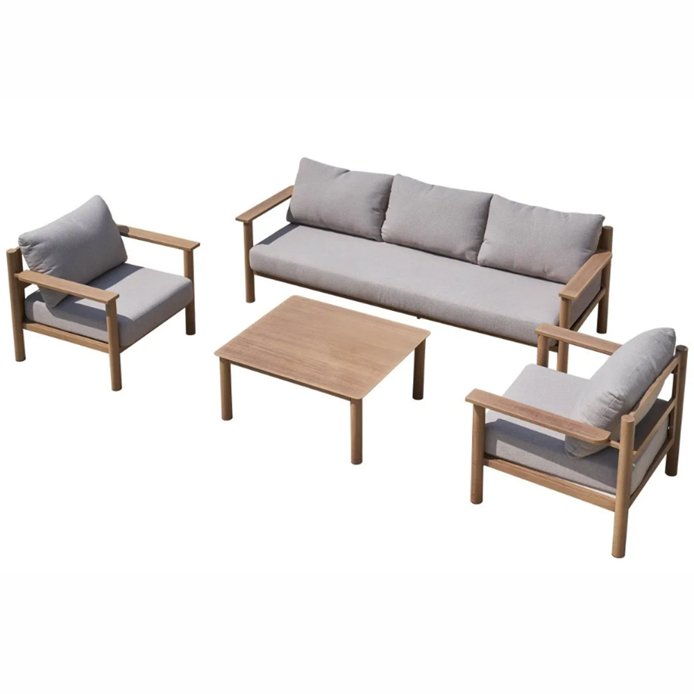 Outdoor Sofa Set 4 Piece Including Table - Mixed Beige