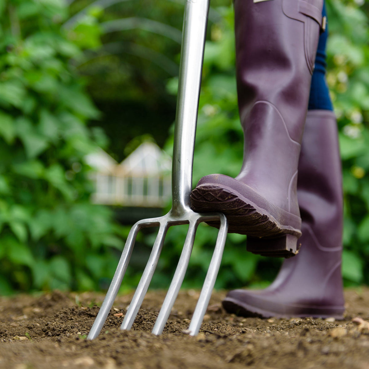 Kent & Stowe Stainless Steel Digging Fork detail