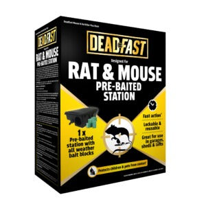 Deadfast Mouse and Rat Killer Plus Blocks Pre-Baited Station