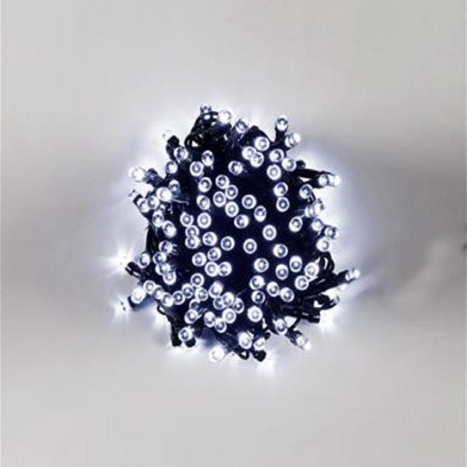100 Solar Strings Cool White String Lights lifestyle - planter with plants on garden setting