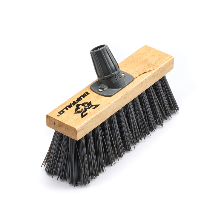 Buffalo 10.5 inch Stiff PVC Scavenger Broom Head with Tuff-Lok bracket