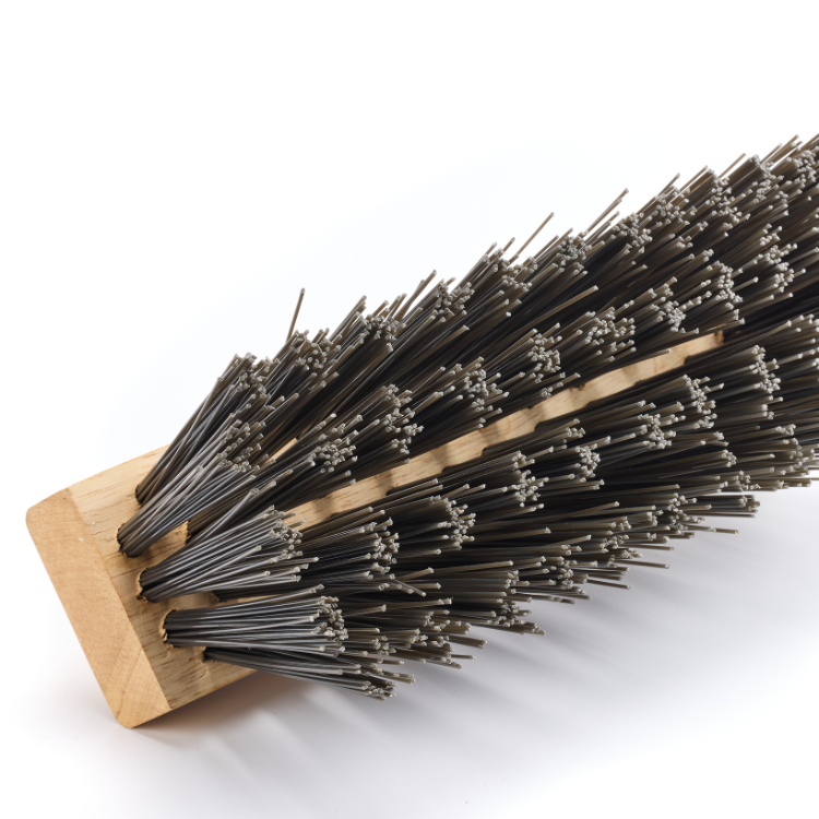 Buffalo 10.5 inch Stiff PVC Scavenger Broom Head Tuff-Lok bracket detail