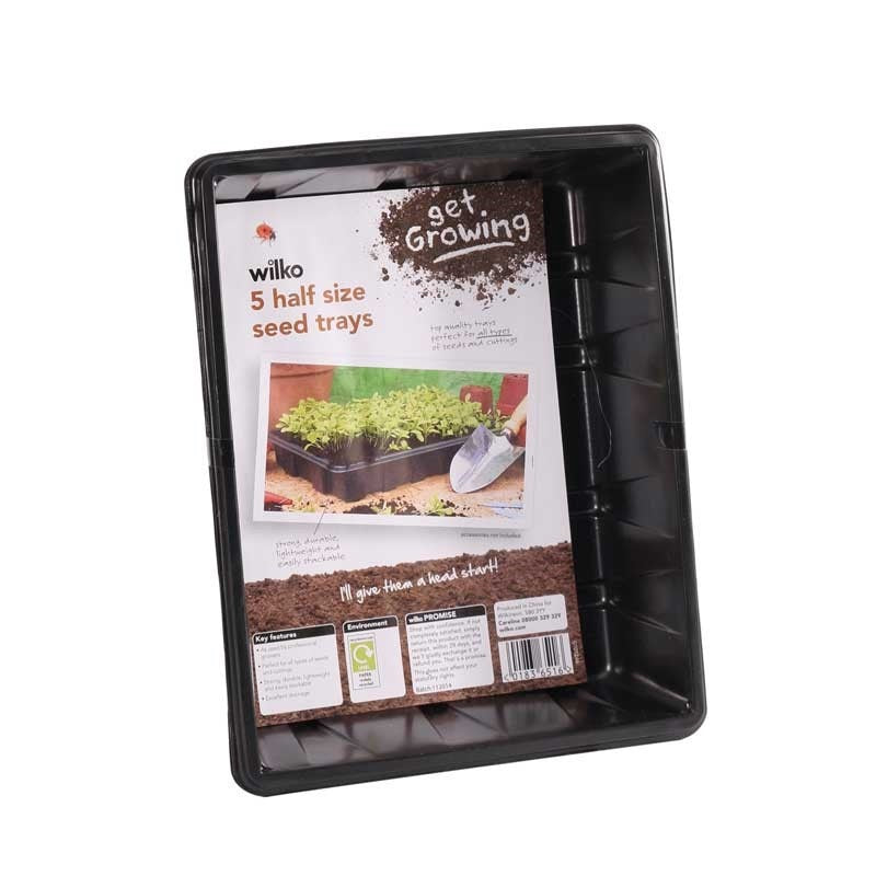 Half size seed trays pack of 5