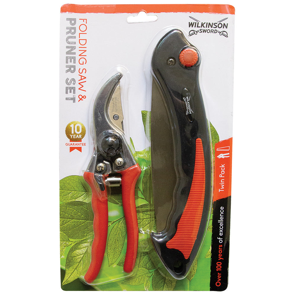 Wilkinson Sword Metal Folding Saw & Pruner Set