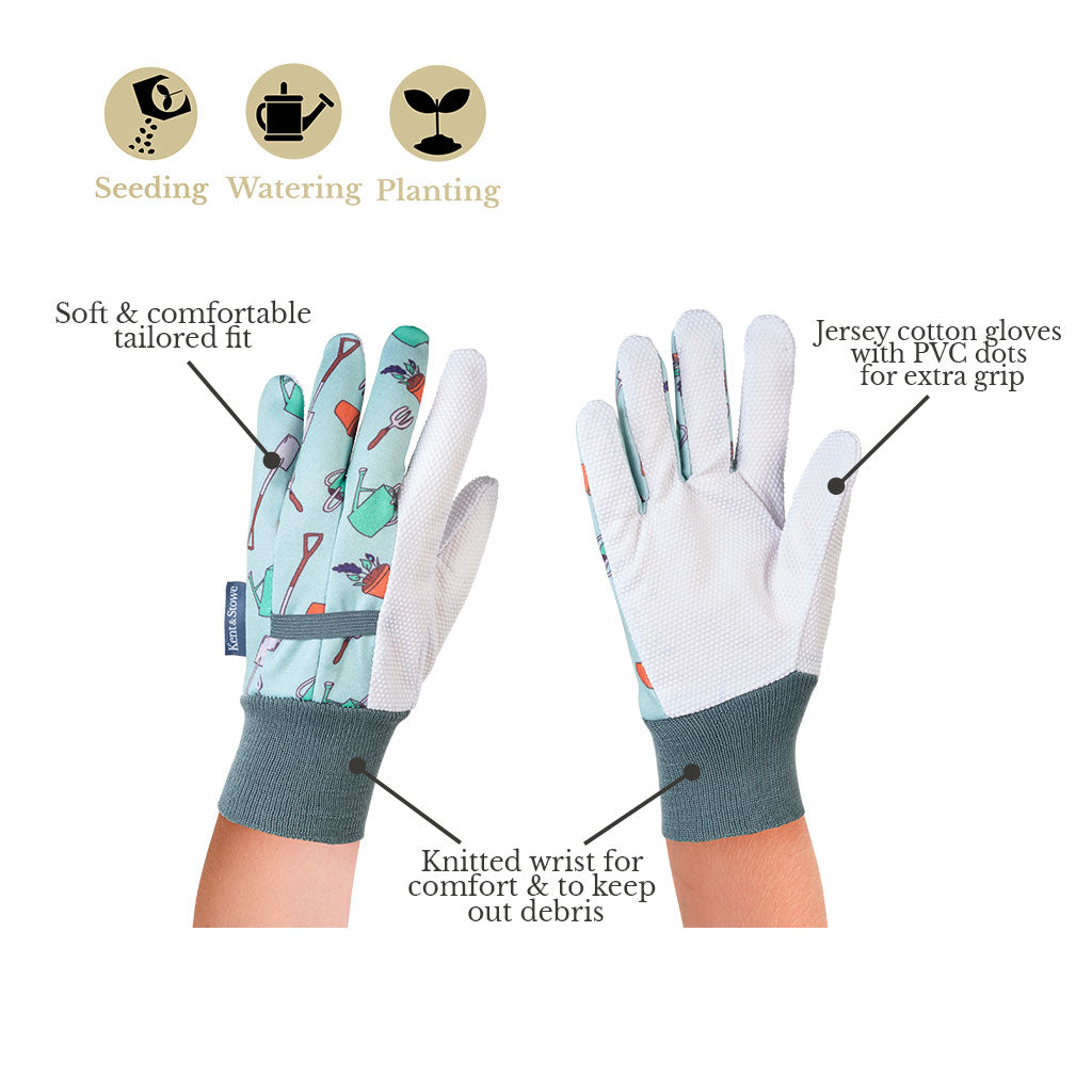 Kent & Stowe Garden Icons Cotton Gloves print