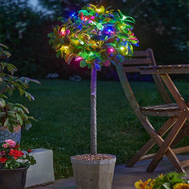 Solar Strings - 100 Multi Coloured LEDs - planter for indoor and outdoor use