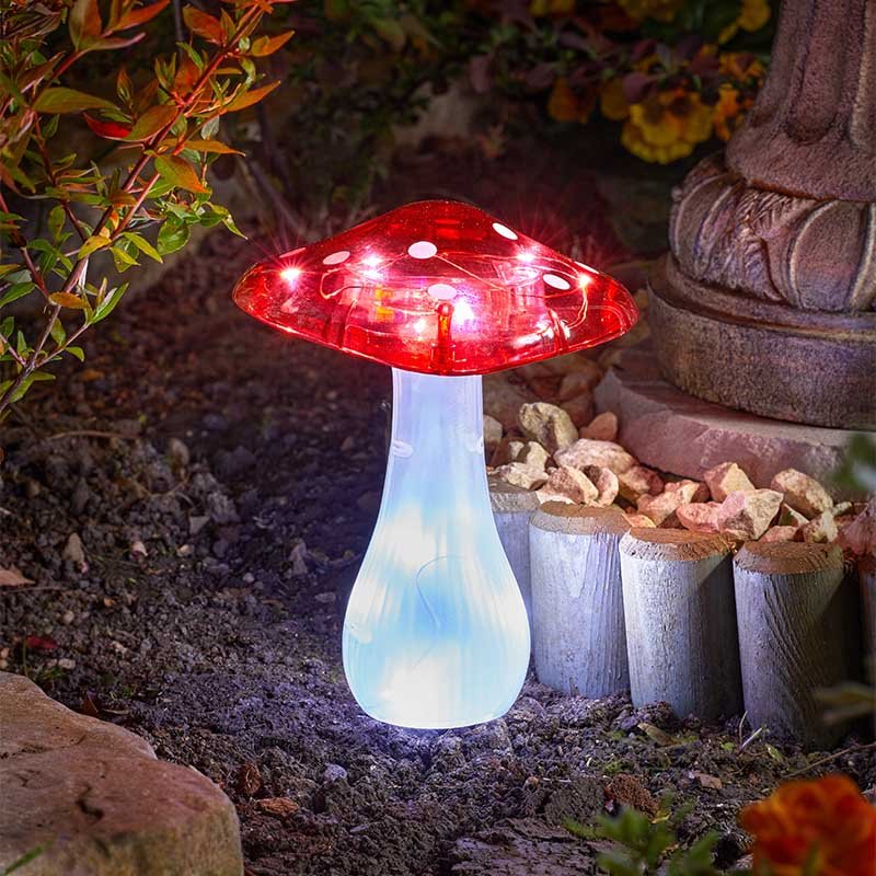 Magic Mushroom Stake Light - planter for indoor and outdoor use