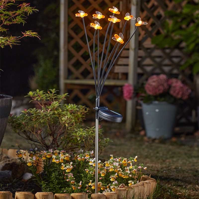 8-Stem BeeLights, Stake Light - planter for indoor and outdoor use