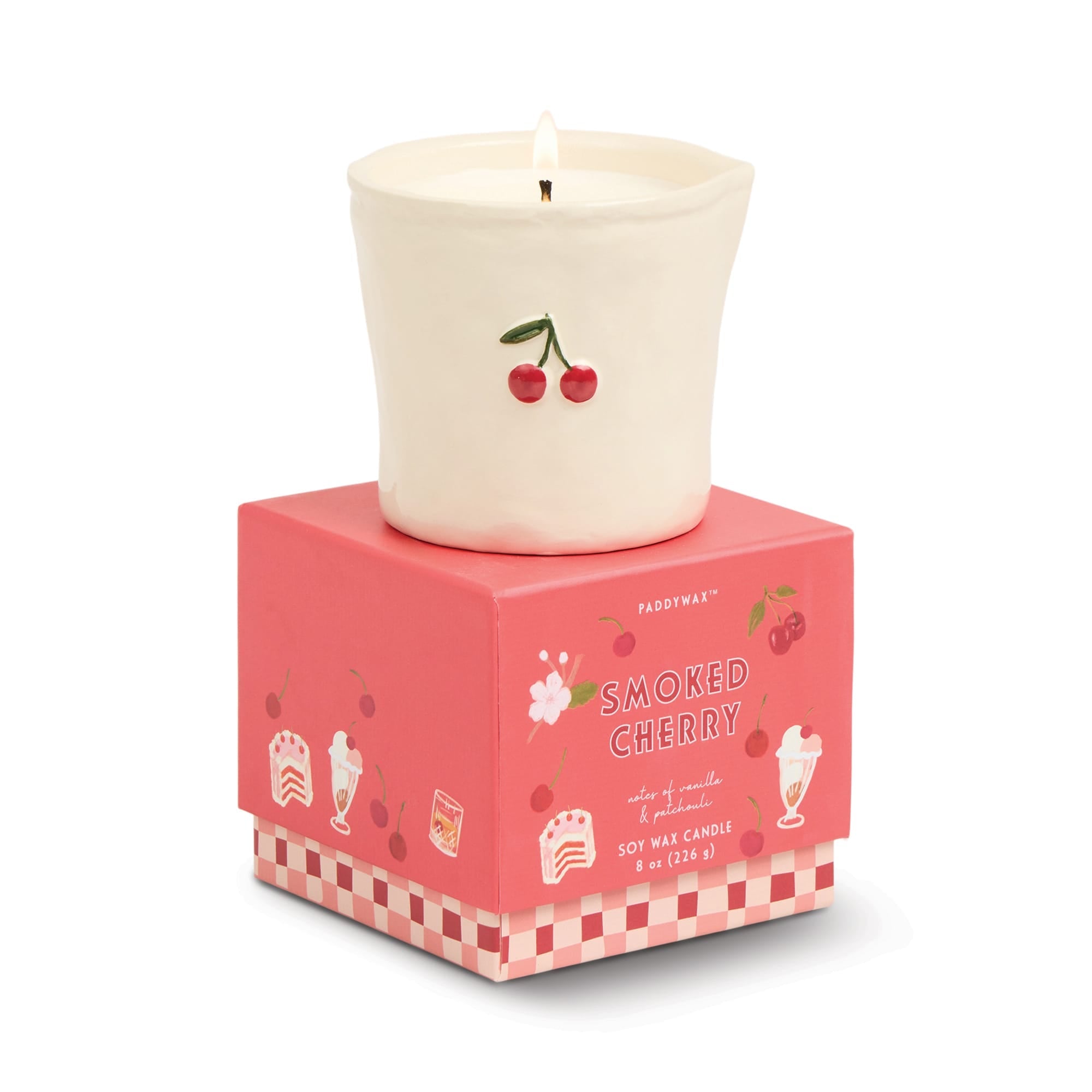 Bistro Smoked Cherry Ceramic Candle
