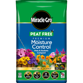 Miracle-Gro Peat Free Premium Moisture Control Compost for Pots and Baskets