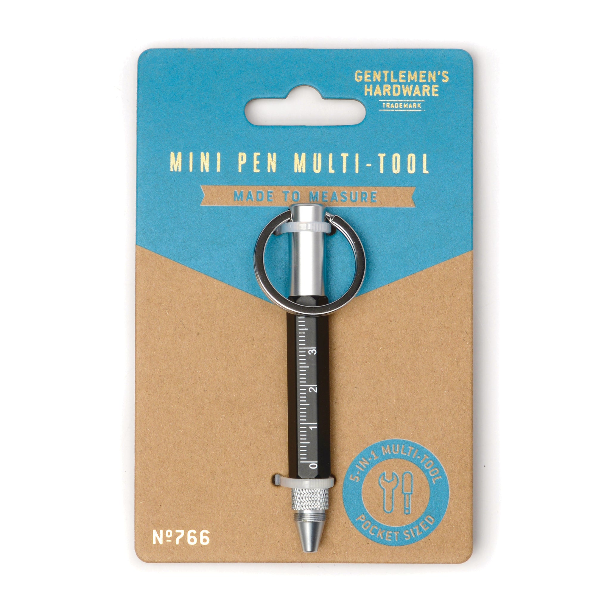 Gentlemen's Hardware Mini Pen Multi-Tool on branded packaging