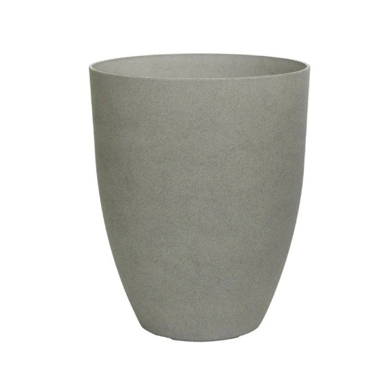 Hortus Lite - Aged Effect Plastic Mid Planter - Cement Grey - Dia 43 x Height 52.5cm Dia43 - concrete planter for indoor and outdoor use
