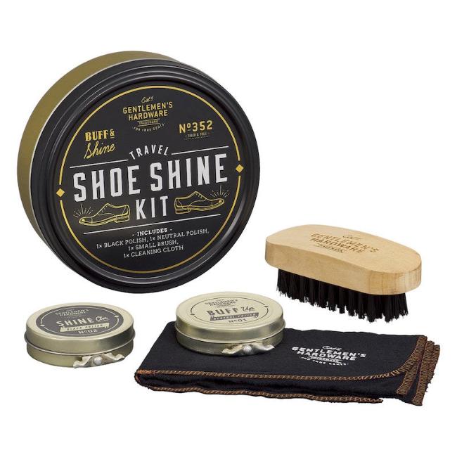 Gentlemen's Hardware Travel Shoe Shine Kit in tin