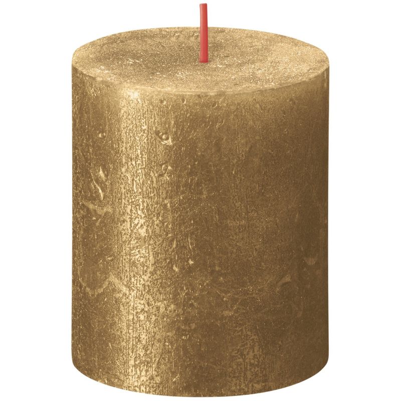 Bolsius Rustic Shimmer Metallic Candle 80x68 Gold