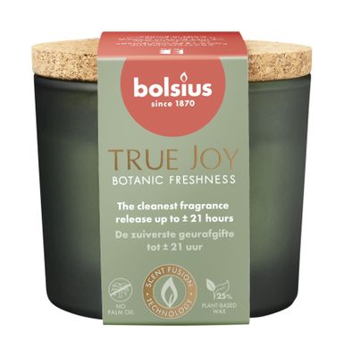 Bolsius True Joy Glass Botanic Freshness Cork Lid